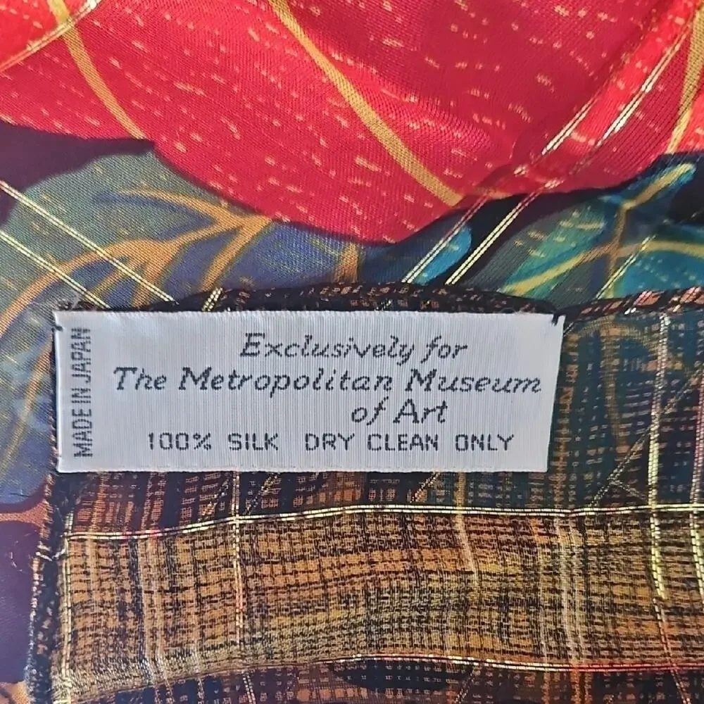 Metropolitan Museum of Art NY Vintage Silk Scarf